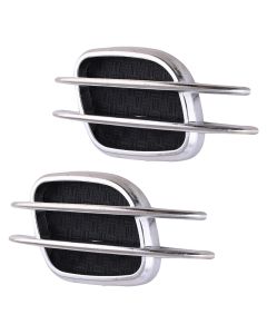 AllExtreme ETCRS2B Air Flow Vent Sporty Side Fender Decorative Vents Racing Look Universal Grill Duct Set of 2 for All Model Cars