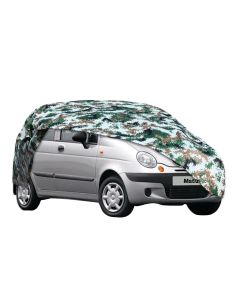 AllExtreme DM5007 100% Tested Waterproof Car Body Cover Compatible with Daewoo Matiz Triple Stitched UV Heat Resistant Indoor Outdoor Body Protection (Army Print with Mirror)
