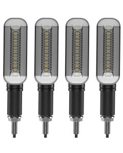 Allextreme EXNPE40 Imported Original Waterproof Style Blinker Bright LED Indicators Universal For All Bikes, Lights (Pack Of 4, Yellow,Red & White)