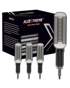 AllExtreme EXNPE19 Imported Flexible Original Bright YELLOW & BLUE LED Indicators Waterproof Unive Motorcycle Turn Signal Lights (Pack of 4)