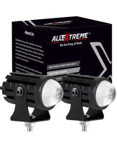 AllExtreme EXNPE21 Imported Original DC Pow Light Universal For All Models of Motorcycle, Bikes, Scooty Spot Beam (Pack of 2, Yellow + White)