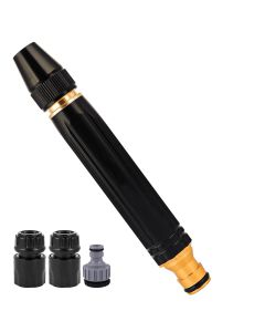Allextreme Car Washer Spray Nozzle Set With 3 Adapters Heavy Duty Metal Adjustable Water Spraying Modes High Pressure Washer Washin Spray Gun for Cleaning Bikes & Cars (Black)