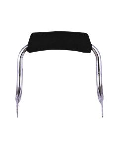 AllExtreme Backrest Foam Padded Passenger Rear Seat Support Compatible with BS3 and BS4 Model 350cc & 500cc, Chrome