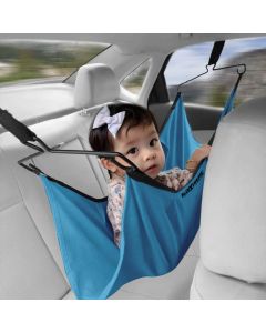 AllExtreme Car Cradle Hammock for 0 to 3 Year Baby Portable Travel Cloth Jhula with Adjustable Belt Hangers and Carry Bag (Sky Blue)