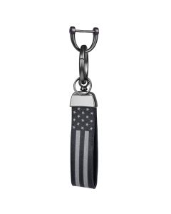 Allextreme LC-8801 American USA Flag Design Metal Keychain Anti-Lost D-Ring Heavy Duty Keyring with 1 Screwdriver and 2 Rings for Car Bike