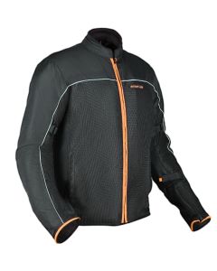Allextreme AVIANT AIR Bike Riding Jacket CE Level 2 Certified Armour Protector Elbows Shoulders Protection Mesh Fabric Motorcycle Rider Gear for Bikers (3XL, Black & Orange)