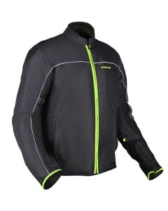 Allextreme AVIANT AIR Bike Riding Jacket CE Level 2 Certified Armour Protector Elbows Shoulders Protection Mesh Fabric Motorcycle Rider Gear for Bikers (M, Black & Green)