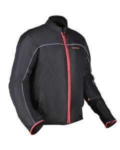 Allextreme AVIANT AIR Bike Riding Jacket CE Level 2 Certified Armour Protector Elbows Shoulders Protection Mesh Fabric Motorcycle Rider Gear for Bikers (2XL, Black & Red)