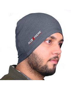 Allextreme Unisex Helmet Liner Skull Cap Reusable Unisex Sweat Head Wraps Cycling Running Bandanas for Men Women - (1Pc, Gray)