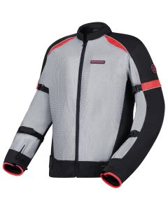 Allextreme SNOWSTORM Bike Riding Jacket CE Level 2 Certified Armour Protector Back Elbows Shoulders Protection Mesh Fabric Motorcycle Rider Gear for Bikers (2XL, Black & Red)