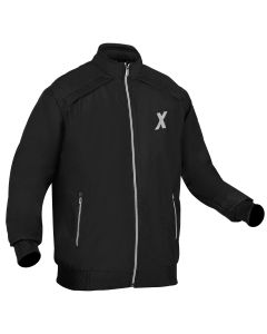 Allextreme GX01 Men's Windcheater with Front Zip Closure Full Sleeve Polyester Windbreaker Sports Winter Jacket for Gym Workout Running Travel Trekking (L, Black)