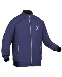 Allextreme GX01 Men's Windcheater with Front Zip Closure Full Sleeve Polyester Windbreaker Sports Winter Jacket for Gym Workout Running Travel Trekking (XXL, Blue)