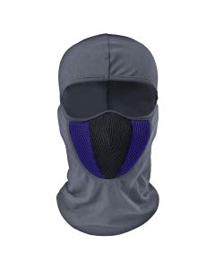 Allextreme EX-MASK-21 Full Face Mask Anti Pollution Sun Protection Warmer Riding Balaclava with Air Filter Mesh for Biking Cycling (Gray)
