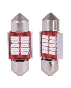 Allextreme T10 LED Universal Car Interior Super Bright Roof Light Reading Dome Bulb Lamp with Festoon Holder (5W, White, 2 Pc)