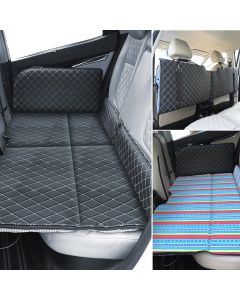 Allextreme S33 Non Inflatable Car Bed Mattress Double-Sided Back Seat Foldable Sleeping Bed for Kids & Adults Travel Trips Camping Picnic Universal Fit - (Aqua Blue)
