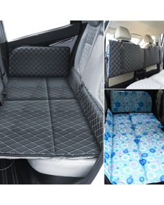 Allextreme S31 Non Inflatable Car Bed Mattress Double-Sided Back Seat Foldable Sleeping Bed for Kids & Adults Travel Trips Camping Picnic Universal Fit - (Blue)