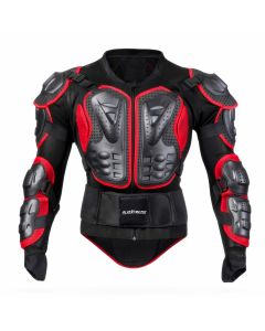 AllExtreme ARBA002 Full Body Armor Jacket Spine Chest Protection Gear Motocross Protector for Motorcycling Biking Riding - (Red, Size - XXXL)