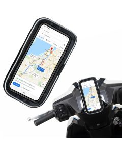 AllExtreme 7 Inch Mobile Phone Holder Water Resistant Bike Scooty Motorcycle Pouch Anti Shake Stable Mount with Firm Grip Secure Hold for Maps & GPS Navigation (Pack of 1)