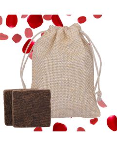 Allextreme Hanging Wood Jute Bag Car Perfume Scent - Rare Rose Fragrance for 30 Days Diffuser Interior Car-Accessories Air Freshener with Essential Oil Aroma (Set of 1, 40g)