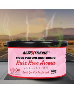 Allextreme Dashboard Wood Car Perfume Diffuser Scent - Rare Rose Fragrance for 30 Days Interior Car-Accessories Air Freshener with Essential Oil Aroma (Set of 1, 40g)