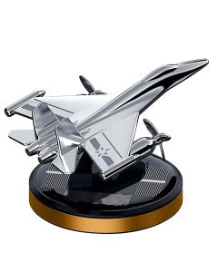 AllExtreme Solar Powered Car Perfume Diffuser Aeroplane Glider Design Auto Rotation Air Freshener Aromatherapy with Perfumed Liquid for Dashboard (Silver, Cologne Fragrance, Pack of 1)