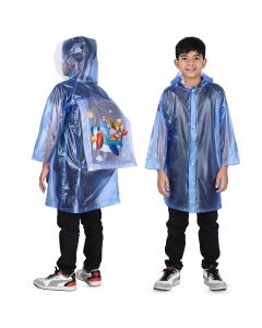 Allextreme Raincoat for Kids 11-12 Years Long Rain Jacket Boys Girls Rainsuit Waterproof Children Rainwear with Hood School Bag Cover & Carry Pouch (Pack of 1, 3XL, Blue)