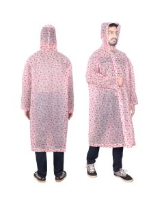 Allextreme EVA Waterproof Unisex Rain Coat Hooded Full Sleeves Outdoor Men, Women, Boys & Girls Rainwear Poncho Raincoat for Camping, Hiking & Travelling (Random Color & Design)