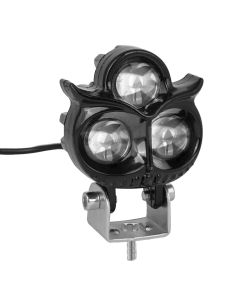Allextreme LED Fog Lamp Three Eyes Owl Shape 30W 9-85V DC Power 6000 Lm High Brightness Projector Lights with Mounting Bracket Universal Fit for All Cars and Bikes (Warm White/Yellow, Pack of 1)