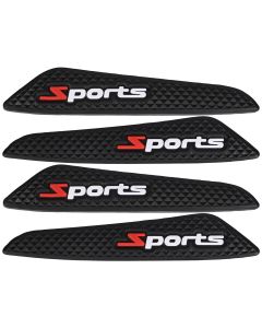 AllExtreme Universal Car Door Guard Anti Scratch Bumper Trim Door-Edge Rubber Paint Protector Sticker Fits All Cars & Vehicles (4Pcs, Black)