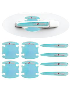 AllExtreme Universal Car Door Bowl Reflective Sticker Anti Collision Safety Warning Protector Trim Guard Set with Door-Handle Scratches Protection for All Cars (4 Pcs)