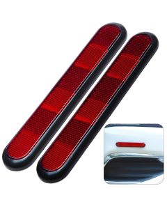 AllExtreme Universal Car Reflective Stickers Night Visibility Red Safety Warning Door Sign Tape Compatible for All Cars Bikes & Vehicles (2 Pcs, Red)