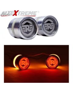 Allextreme EXLXSB2 Stylist Handlebar End LED Turn Signal Indicator Light compatible for Bullet 350cc & 500cc (Amber Light, 2 PCS)