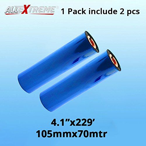 AllExtreme Thermal Transfer Resin Enhanced Wax Ribbon Ink Outside for Barcode Label Tag Printing (105MM*70M, Pack of 2)