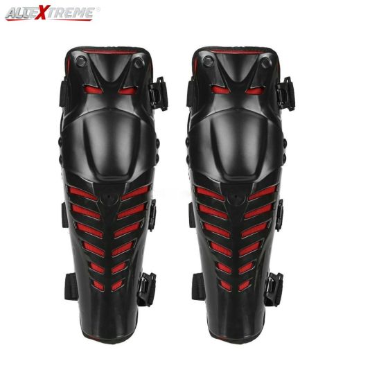 AllExtreme EXANSGP Breathable Adjustable Knee Pads Protection Motorcycle Racing Riding Unisex Knee Guard Armor Proctective Gear with Microfiber Towel (Black)