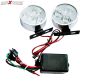 Allextreme EX3LLR2 3 LED Round Multicolor Strobe LED Light Police Warning Flash Lamp for Bike, Car, Motorcycle, and SUV (5W, Red, 2 PCS)