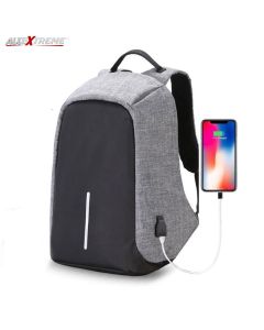 AllExtreme EXATBG1 Anti Theft Laptop Bag 14 Inch Water Resistant Office Backpack with USB Charging Port (Grey)