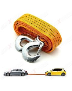AllExtreme EXCTR3M Car Tow Rope Straps with Hooks-3 Tons 3 Meters (9.84ft) High Strength Cable Cord Heavy Duty Recovery Securing Accessories for Cars Trucks (Colour May Vary)