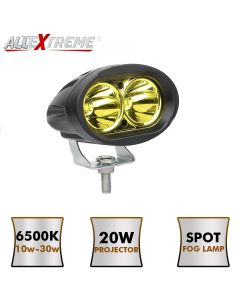 AllExtreme 4" 20W 3000K Led Driving Light Work Lamp Auxiliary Flood Beam Bulb with Cree 20W Chips Motorcycle Universal For Cars-Yellow (Pack of 1)