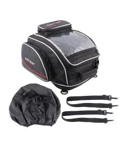 AllExtreme EXFTB19 Magnetic Fuel Tank Bag with Rain Cover Multi-Pocket Storage Compartments Universal Fit Accessory for All Motorcycles Bike (Black)