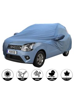 Allextreme MWB5001 Car Body Cover Compatible with Maruti Suzuki Wagon R 19-21 Custom Fit Dustproof UV Heat Resistant Indoor Outdoor Body Protection (Blue with Mirror)