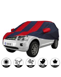 Allextreme LRB5004 Car Body Cover Compatible with Land Rover Custom Fit Dustproof UV Heat Resistant Indoor Outdoor Body Protection (Navy Blue & Red with Mirror)