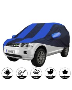 Allextreme LRB5002 Car Body Cover Compatible with Land Rover Custom Fit Dustproof UV Heat Resistant Indoor Outdoor Body Protection (Navy Blue & Blue with Mirror)