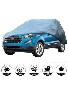 AllExtreme FE7001 Car Body Cover for Ford EcoSport Custom Fit Dust UV Heat Resistant for Indoor Outdoor SUV Protection (Grey without Mirror)