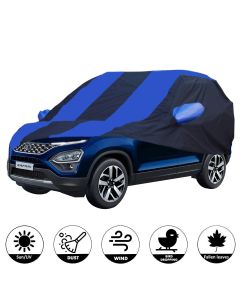 Allextreme TSY5002 Car Body Cover Compatible with Tata Safari Custom Fit Dustproof UV Heat Resistant Indoor Outdoor Body Protection (Navy Blue & Blue...