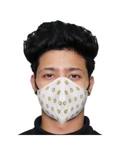 AllExtreme Smiley Washable Reusable Face Mask with Replacement Filter Inserts Soft Breathable Protective Mouth Cover with Nose Pin (PACK - 1)