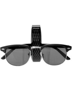 AllExtreme EXCGHB1 Car Sunglass Holder Eyeglasses Storage Fastener Sun Visor Clip On Glass Cases for SUVs (Black)