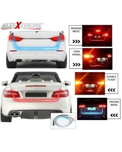 AllExtreme EXCTR1B Universal Car LED Strip Flexible Light Daytime Running Indicator Turn Signal Sequential Flow Led Lamp for Set of 2PC (60cm)
