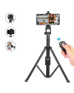 AllExtreme 2 in 1 Portable Mini Mobile Selfie Stick with Bluetooth Remote Controller Smartphone DSLR Action Camera Tripod with Carry Case