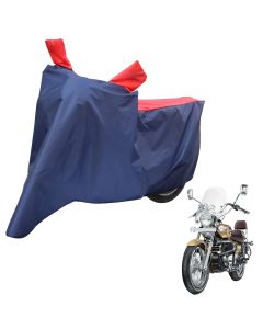 Allextreme XL-7012 Universal Full Bike Body Cover Water Resistant Dustproof Rustproof Two Wheeler Body Cover for Indoor Outdoor Protection (Navy Blue & Red, X-Large)