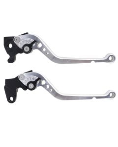 Allextreme EXCLL01 Clutch Brake Lever Heavy Duty 6 Positions Adjustment for DIO (Silver, 2 Pcs)
